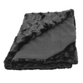 Designer Faux Fur Throw, Black